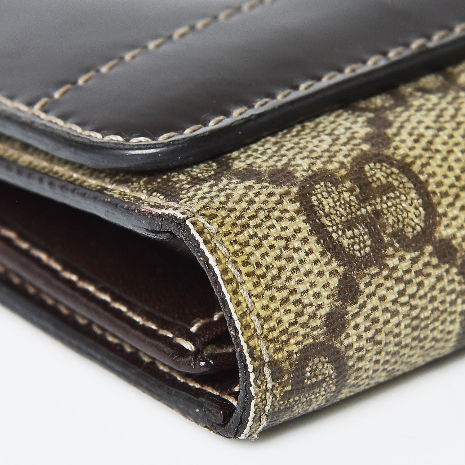 Gucci Patent Monogram Continental Wallet Brown 8 of 12
