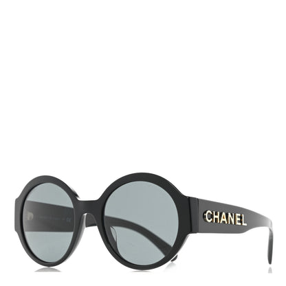 Chanel Acetate Round Sunglasses 5410-A Black 1 of 8