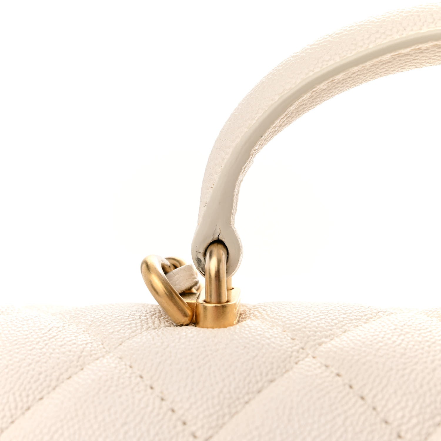 Chanel Caviar Quilted Mini Top Handle Rectangular Flap White 12 of 14