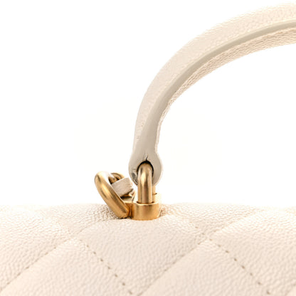 Chanel Caviar Quilted Mini Top Handle Rectangular Flap White 12 of 14