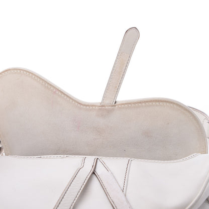 Christian Dior Calfskin Saddle Bag White 6 of 14