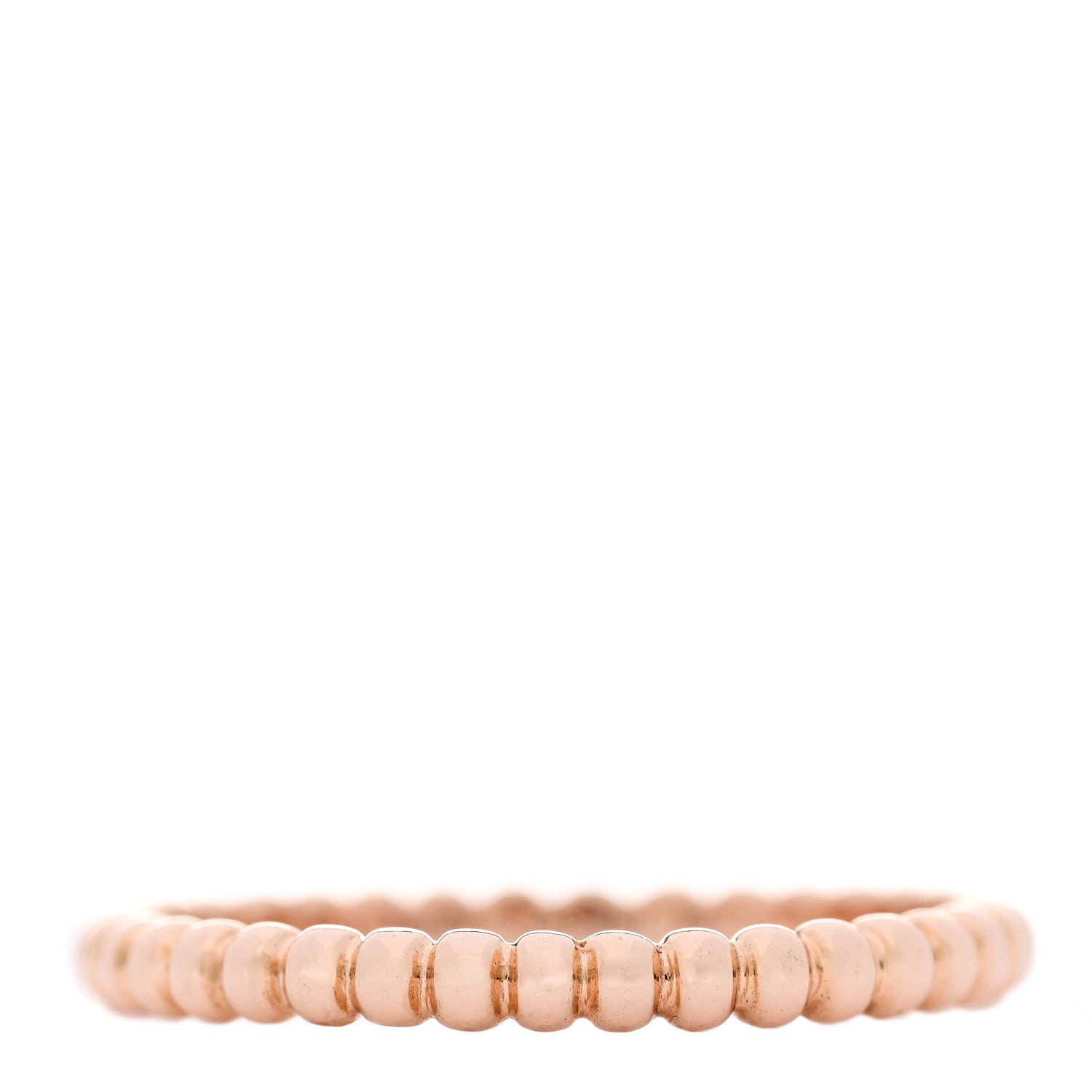 Van Cleef & Arpels 18K Rose Gold Small Perlee Ring 55 7.25 1 of 6