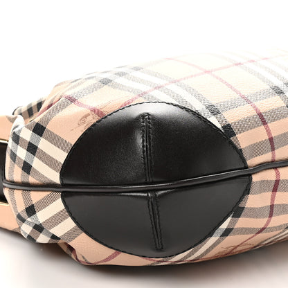Burberry Haymarket Check Medium Golderton Tote Chocolate 9 of 10