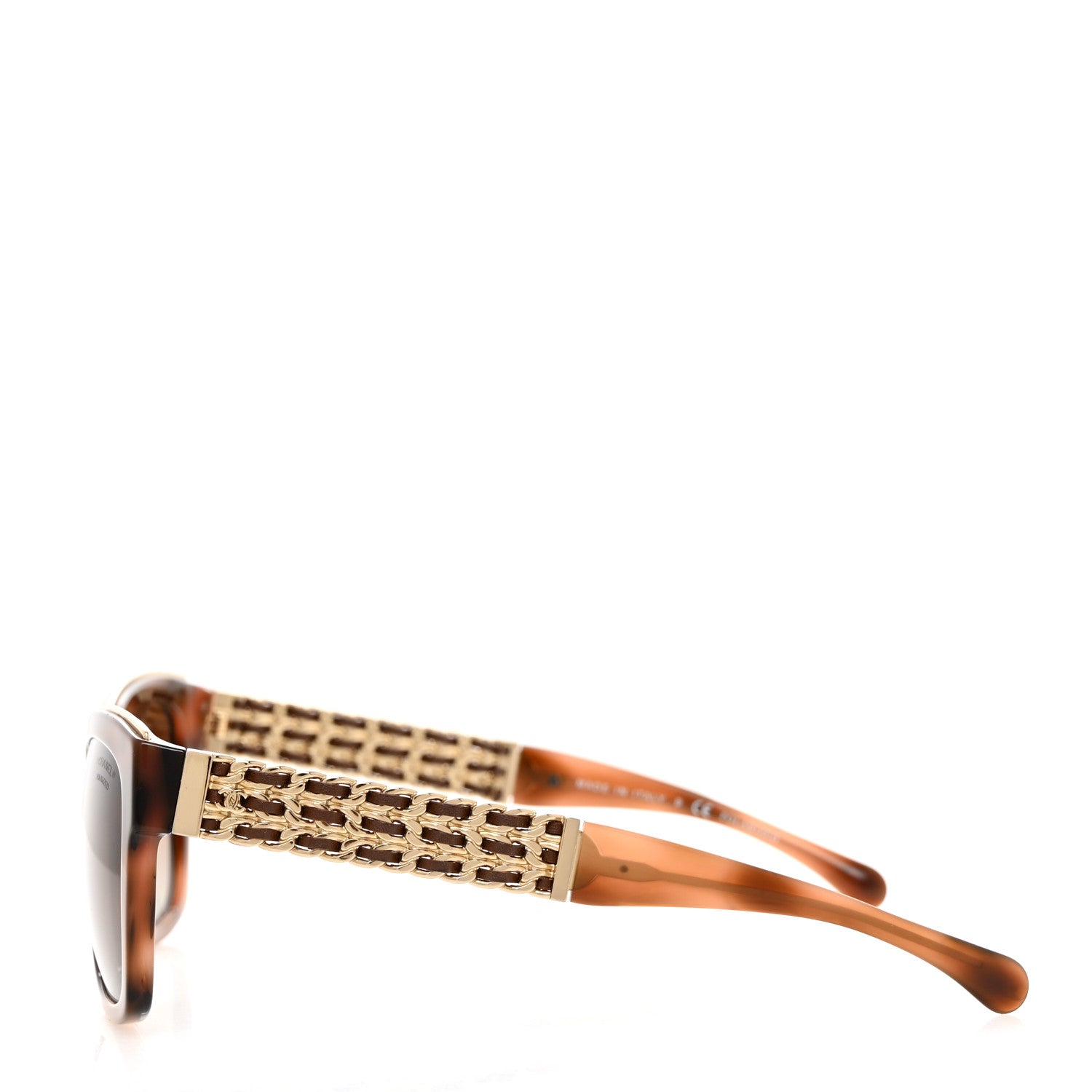 Chanel Square Polarized Chain Sunglasses 5362-Q Tortoise 3 of 8