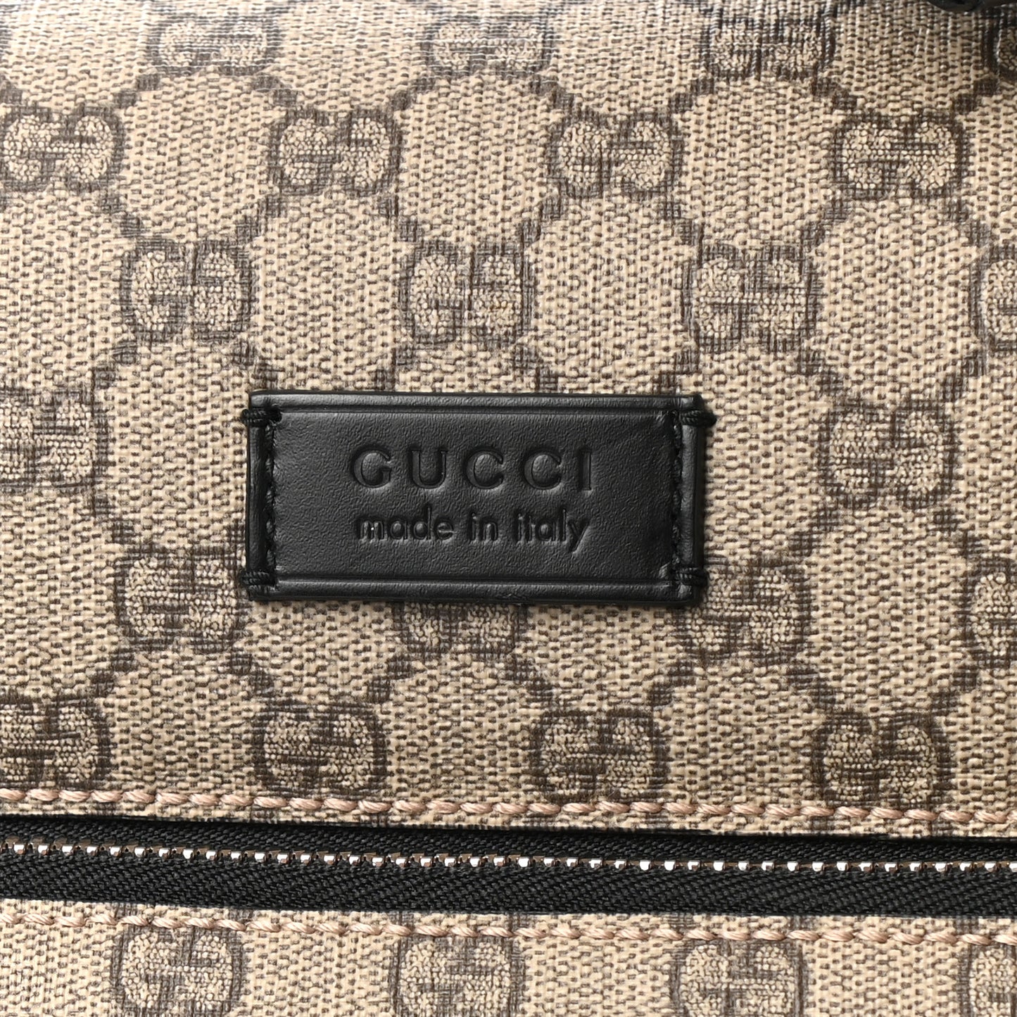 GG Supreme Monogram Calfskin Carry On Trolley Beige Ebony Black