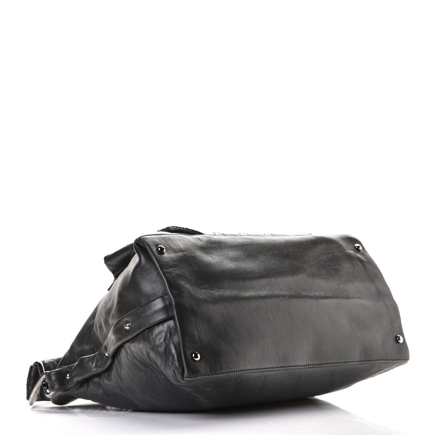 Lambskin Quilted Mademoiselle Hobo Black