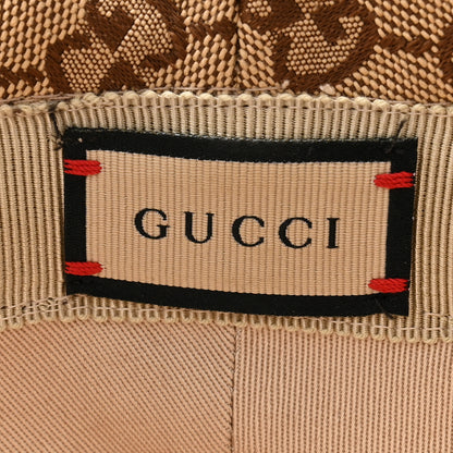 Gucci Monogram Textured Dollar Calfskin GG Jago Bucket Hat L Cacao Beige 8 of 9