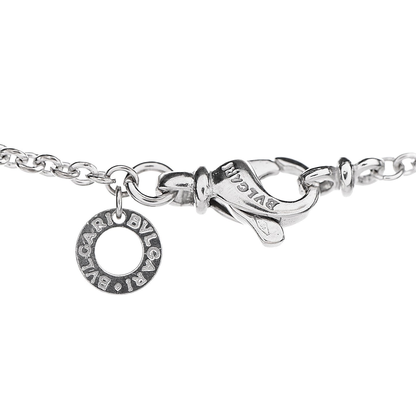 18K White Gold Diamond B.Zero1 Pave Pendant Necklace