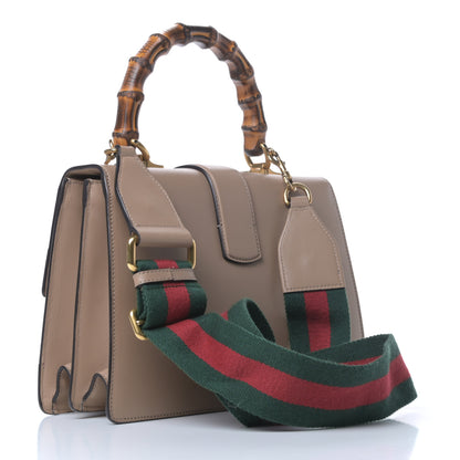 Gucci Calfskin Bamboo Web Medium Dionysus Top Handle Bag Camelia Bright Evergreen Hibiscus Red 3 of 9