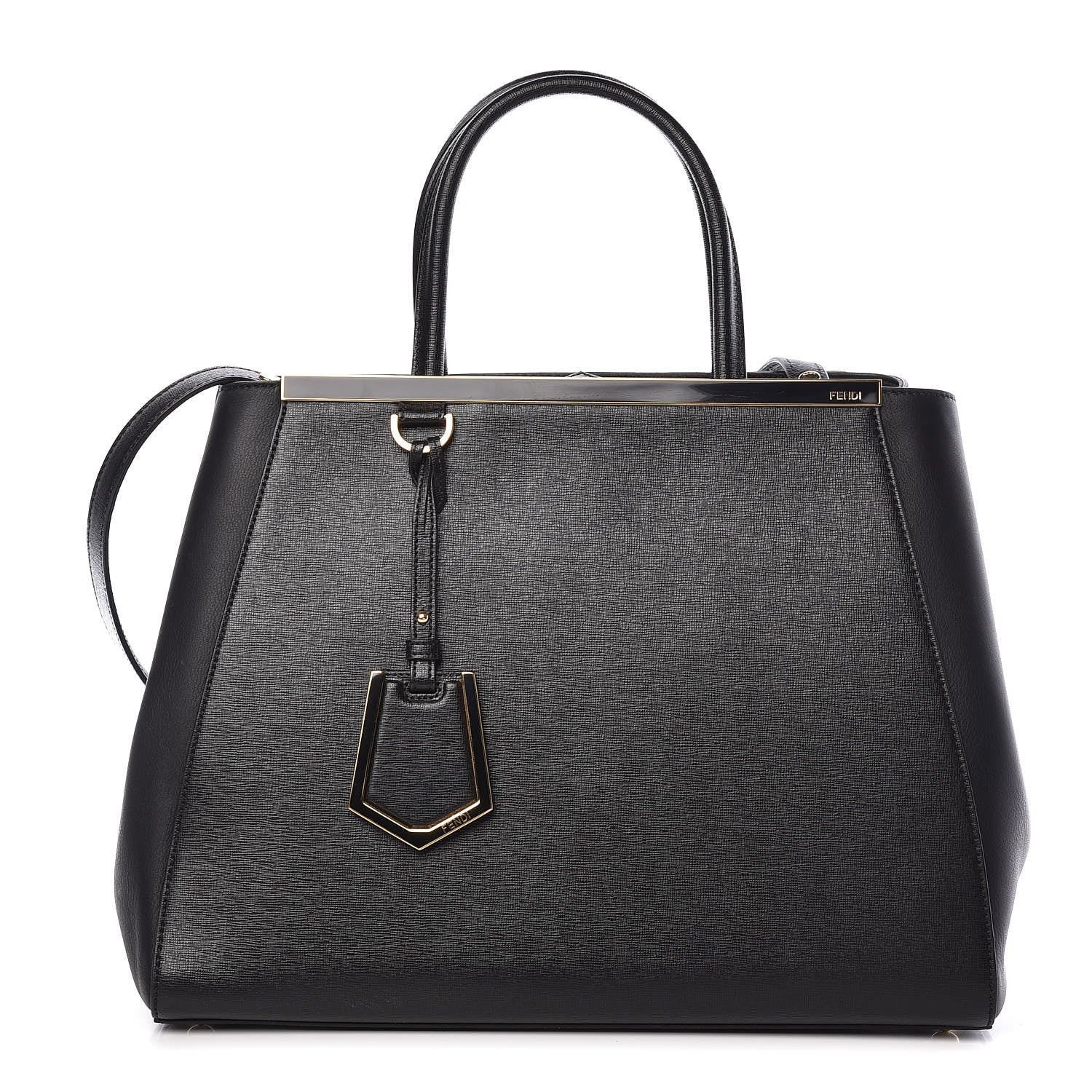 Fendi Vitello Elite Regular 2Jours Tote Black 1 of 16
