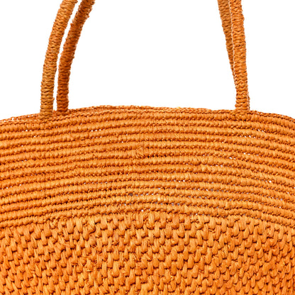 The Row Raffia Emilie Tote Bag Orange 7 of 11