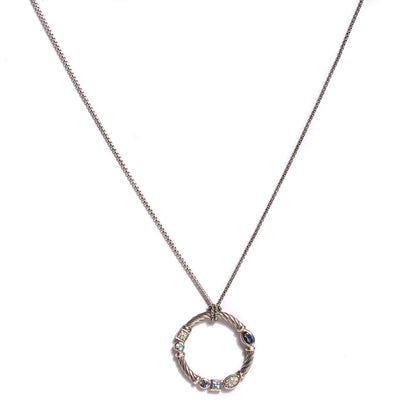David Yurman Sterling Silver Topaz Iolite Confetti Pendant Necklace 1 of 4