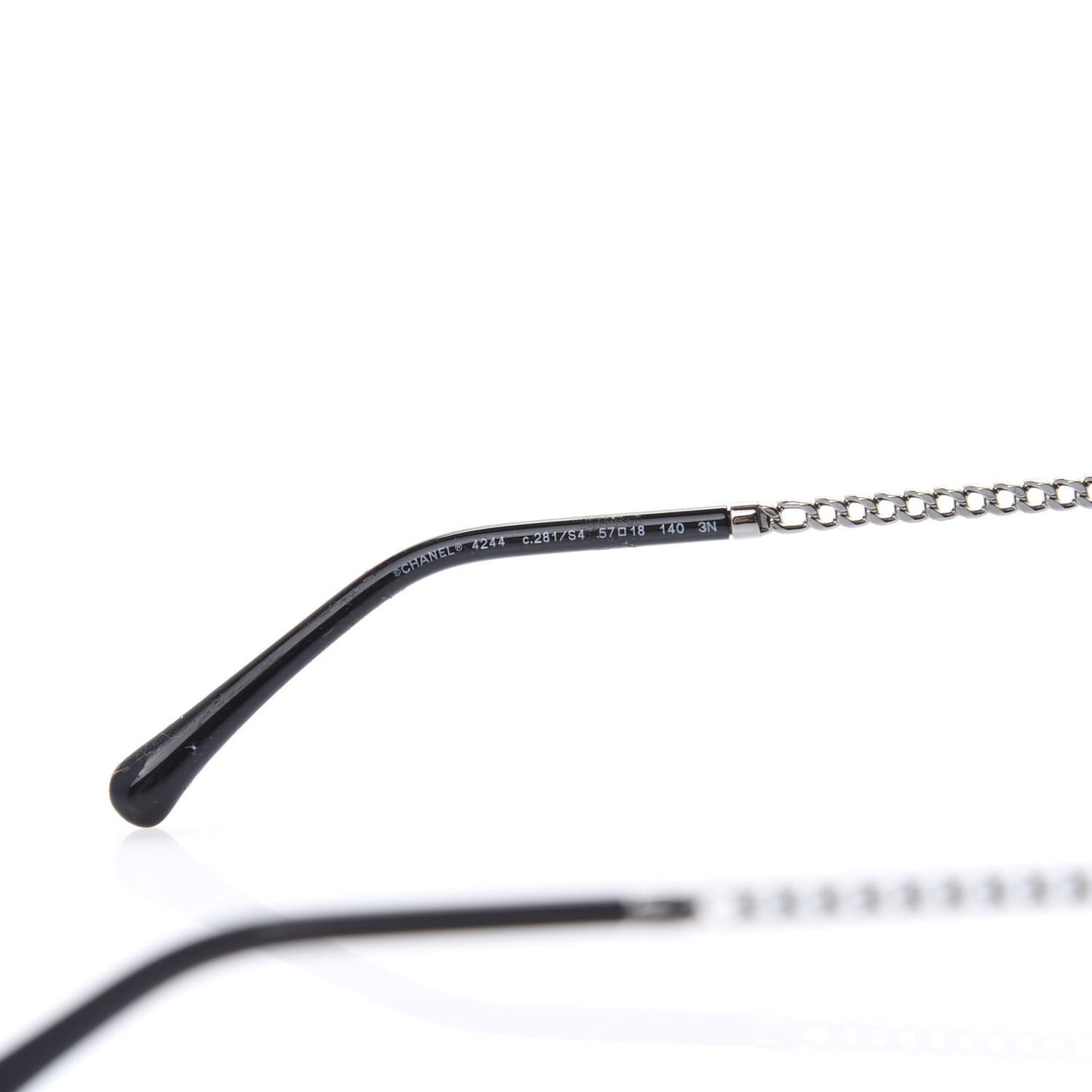 Metal Removable Chain Square Sunglasses 4244 Grey