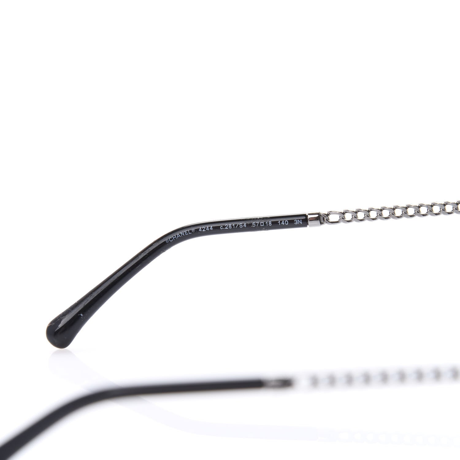 Chanel Metal Removable Chain Square Sunglasses 4244 Grey 6 of 10