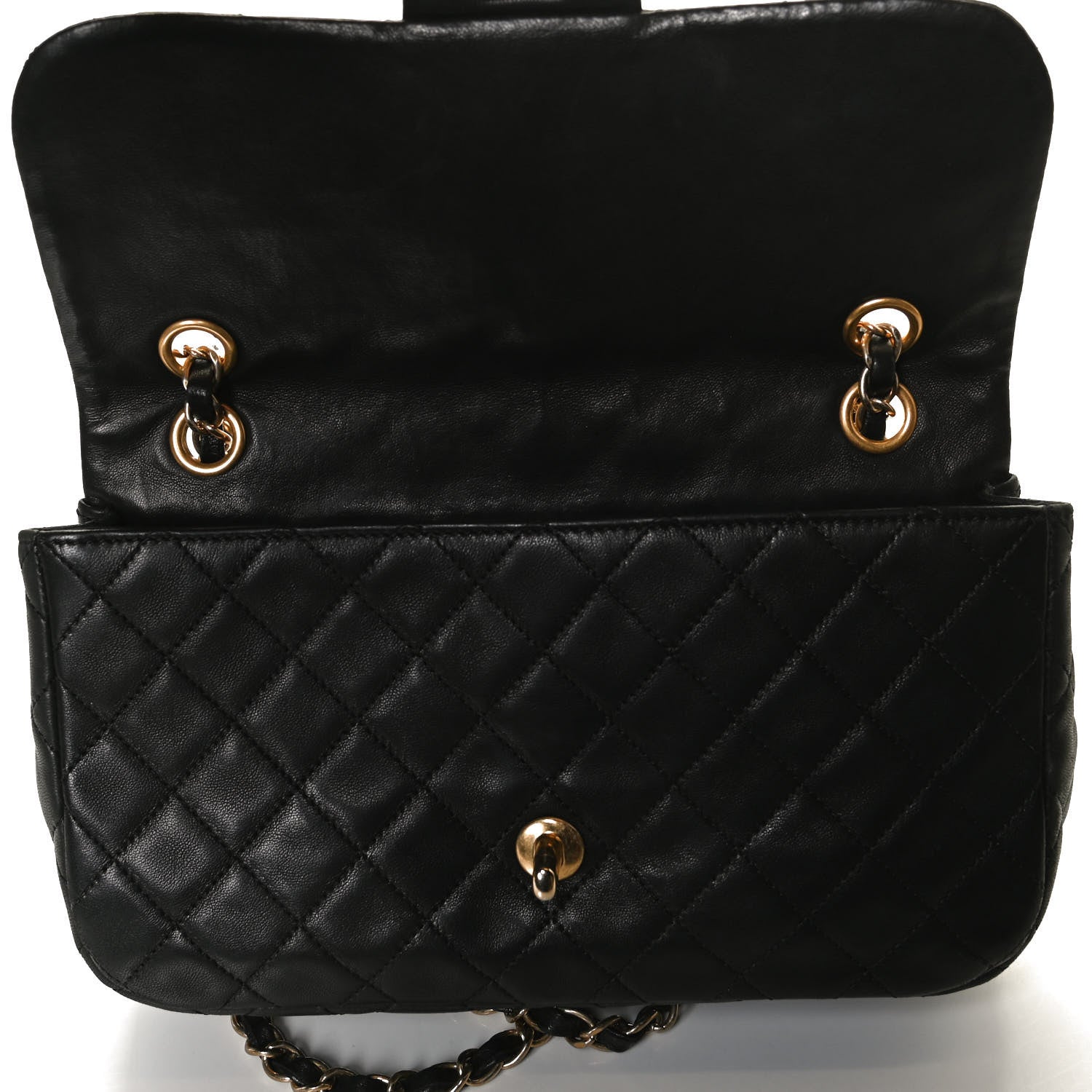 Chanel Lambskin Quilted Single Flap Black 14 of 15