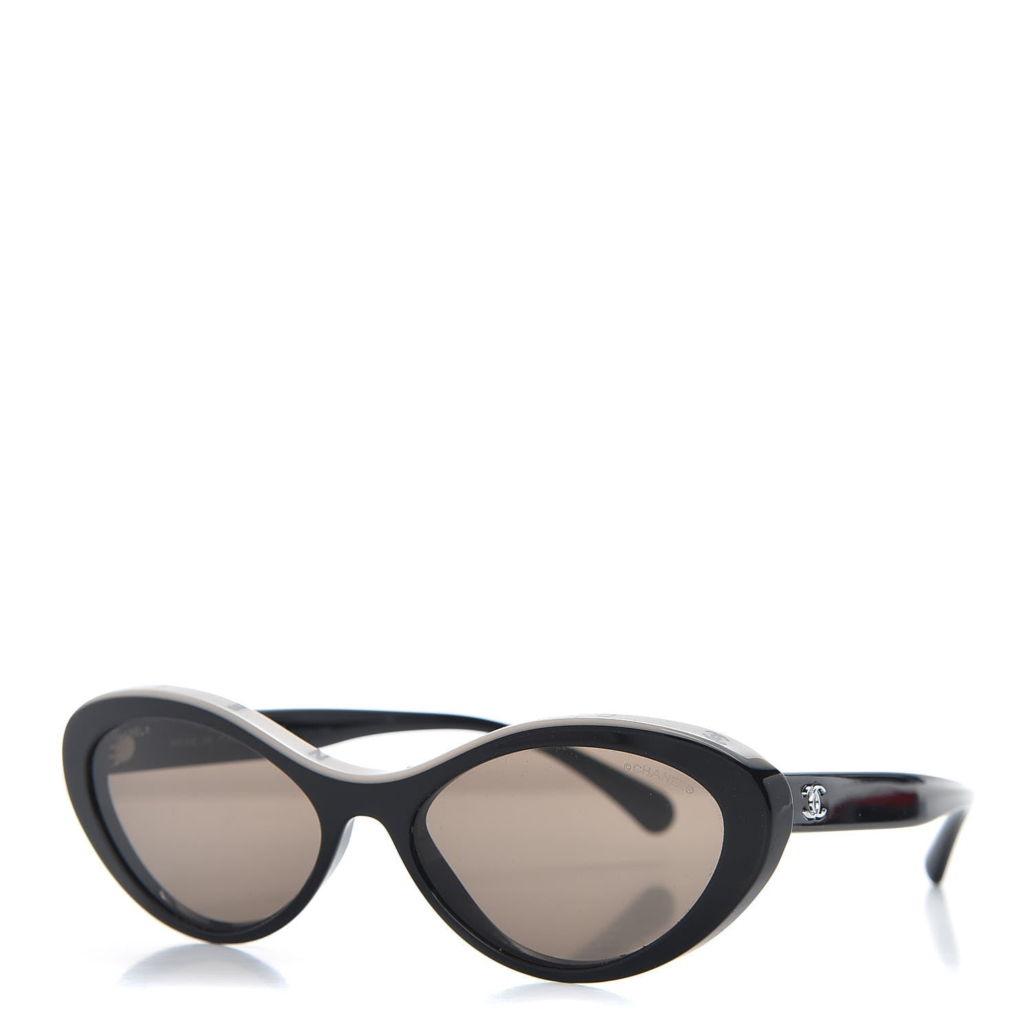 Chanel Acetate Oval Sunglasses 5416 Black 1 of 9