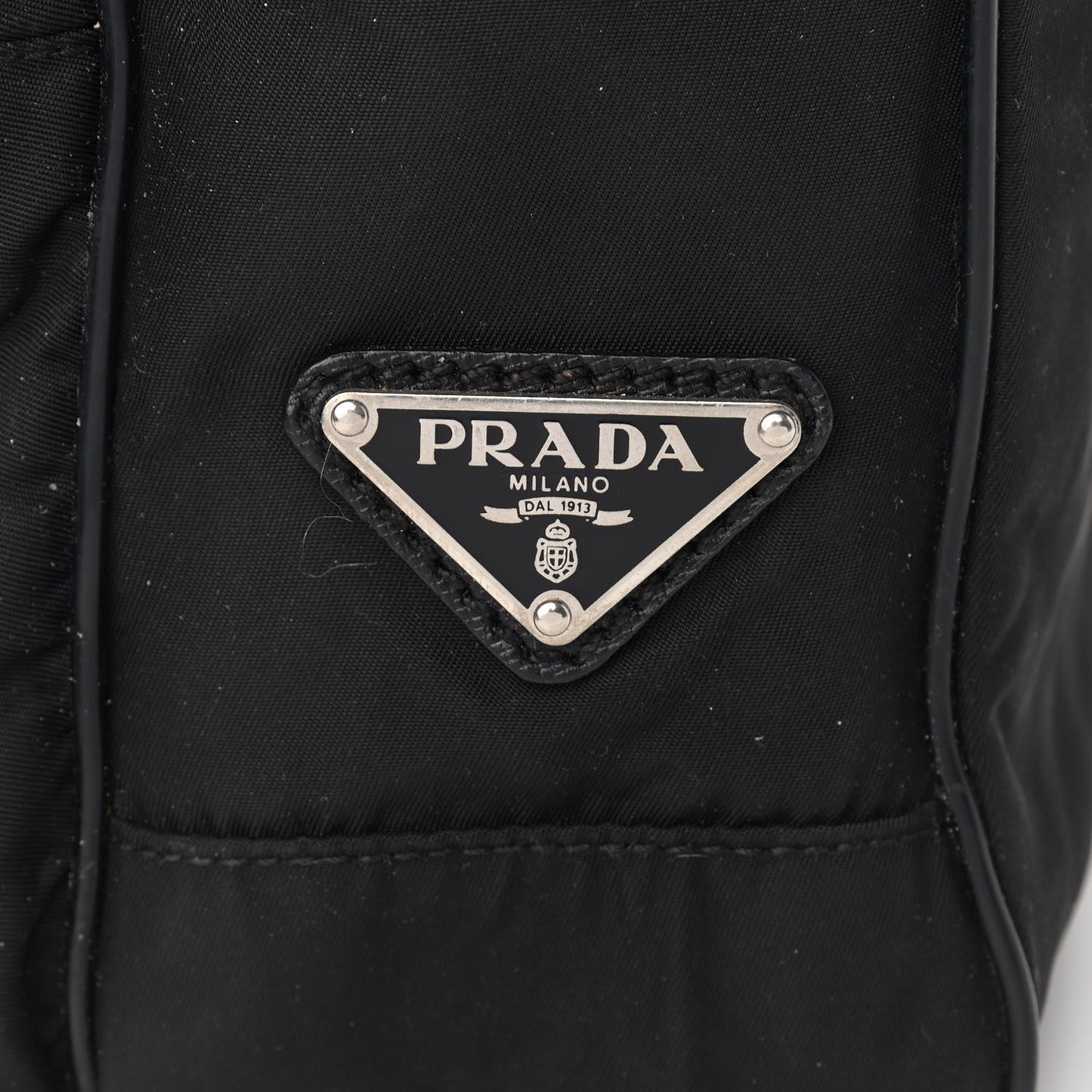 Nylon Messenger Bag Black