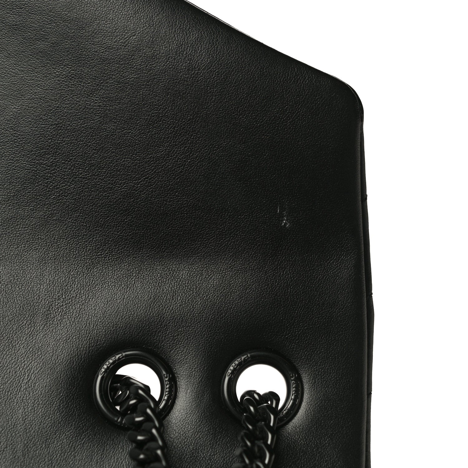 Saint Laurent Calfskin Y Quilted Monogram Medium Loulou Chain Satchel Black 10 of 11