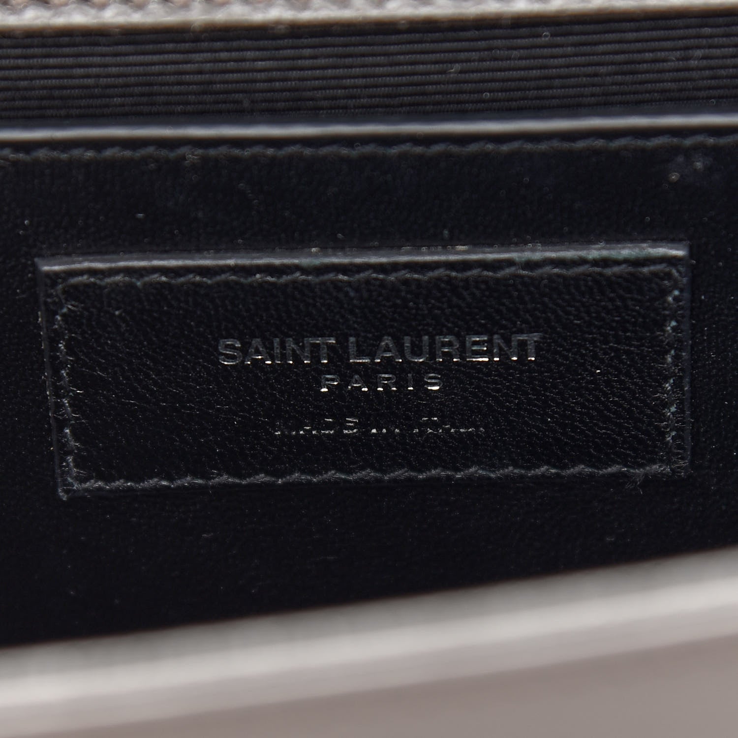 Saint Laurent Grain De Poudre Medium Classic Monogram Kate Satchel Earth Grey 6 of 9