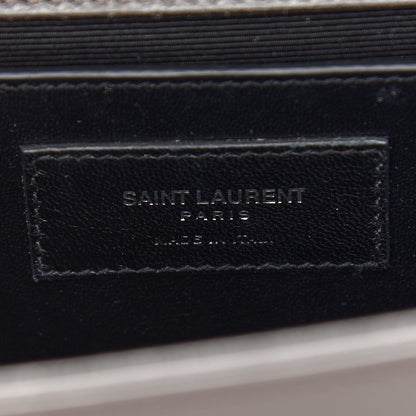 Saint Laurent Grain De Poudre Medium Classic Monogram Kate Satchel Earth Grey 6 of 9