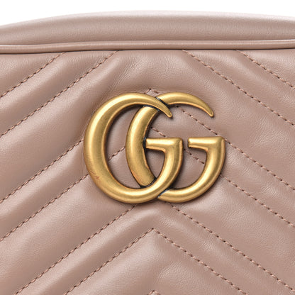 Gucci Calfskin Matelasse Small GG Marmont Chain Shoulder Bag Porcelain Rose 8 of 11