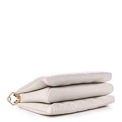 Louis Vuitton Lambskin Embossed Monogram Coussin PM Beige Cream 4 of 10