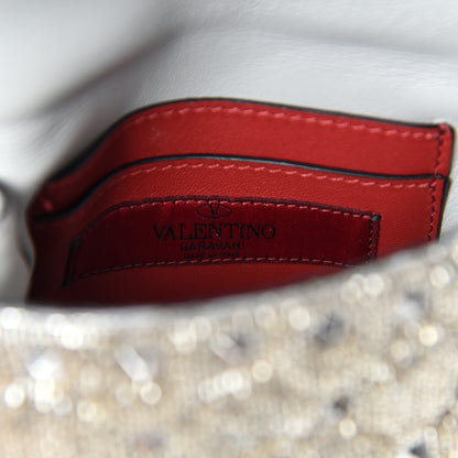 Valentino Garavani Beaded Micro Rockstud Spike It Shoulder Bag Silver 8 of 10