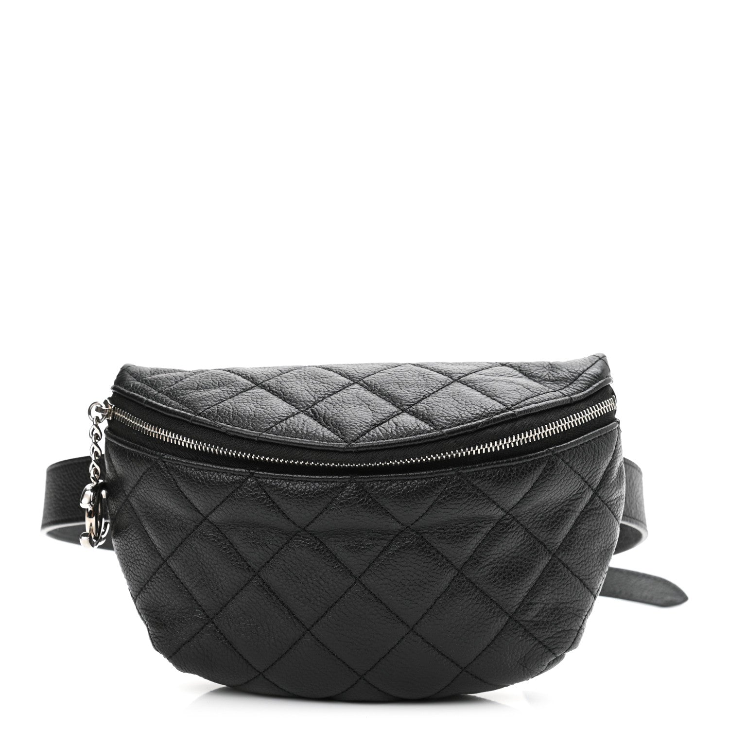 Chanel Grained Calfskin Quilted Waist Belt Bag Black 1 of 10