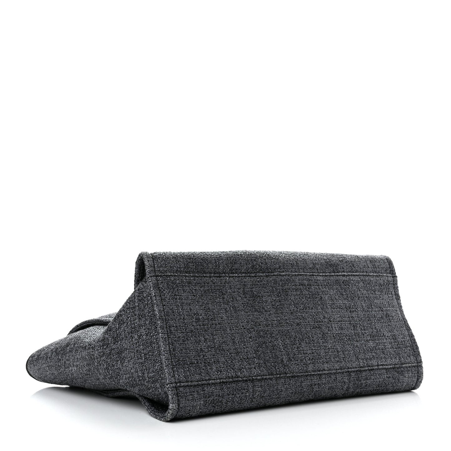 Lurex Boucle Medium Deauville Tote Black