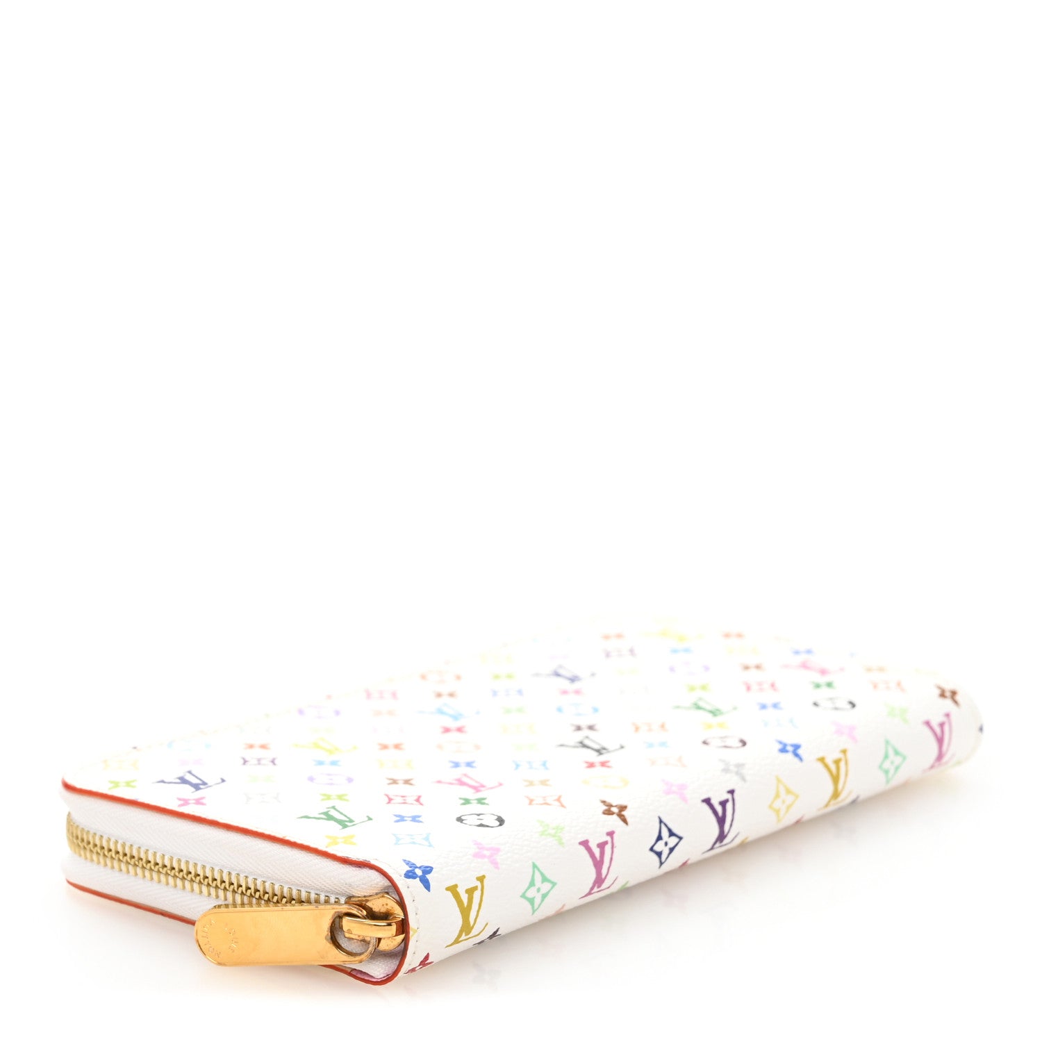 Louis Vuitton Monogram Multicolor Zippy Wallet White Litchi 4 of 9