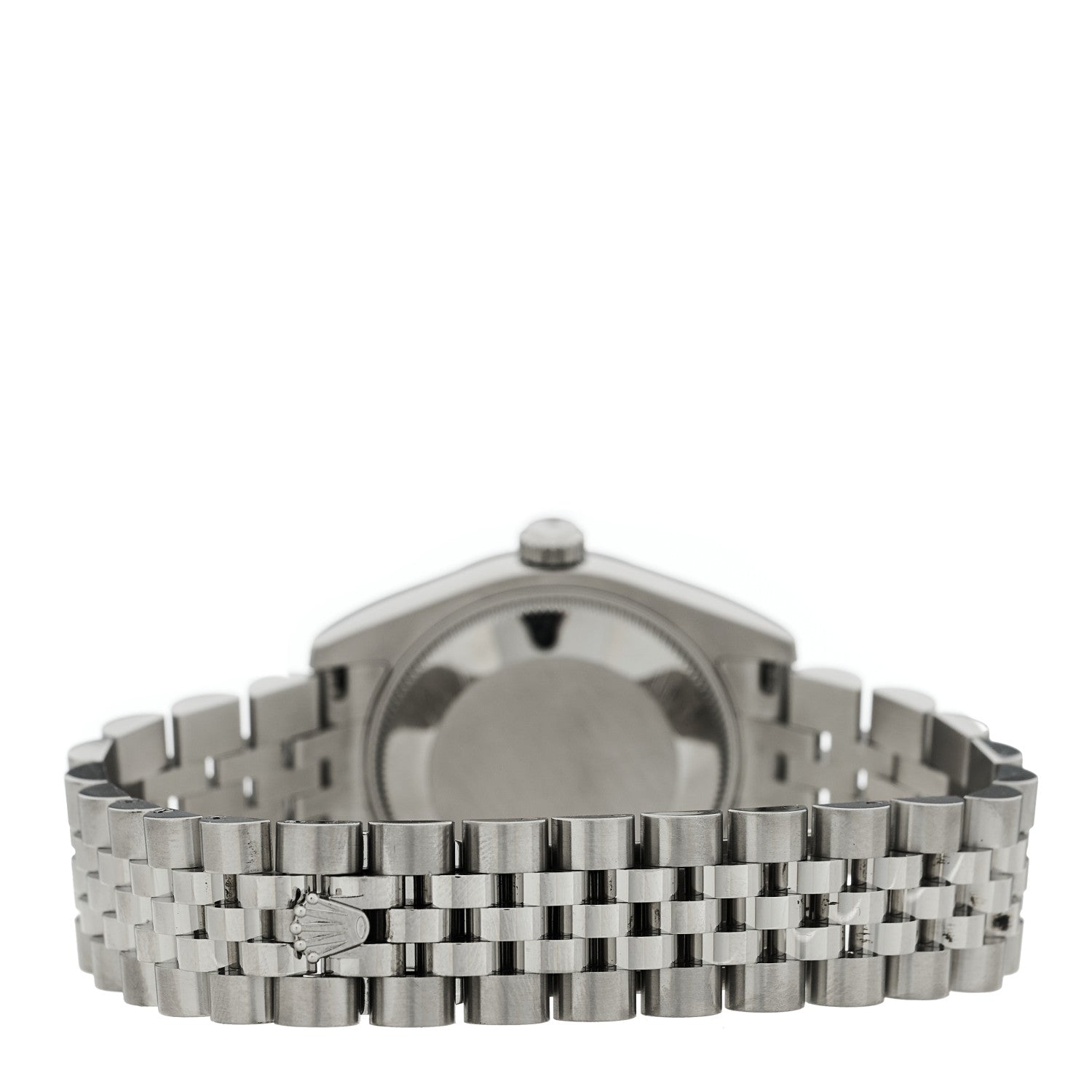 Rolex Stainless Steel 18K White Gold Diamond 31mm Oyster Perpetual Datejust Watch Dark Grey Roman 178274 3 of 5