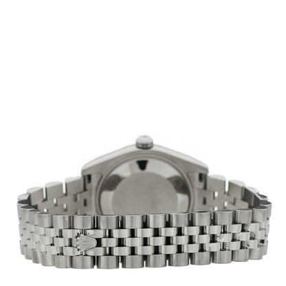 Rolex Stainless Steel 18K White Gold Diamond 31mm Oyster Perpetual Datejust Watch Dark Grey Roman 178274 3 of 5