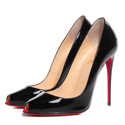 Christian Louboutin Patent Tibur 120 Pumps 38.5 Black 3 of 6
