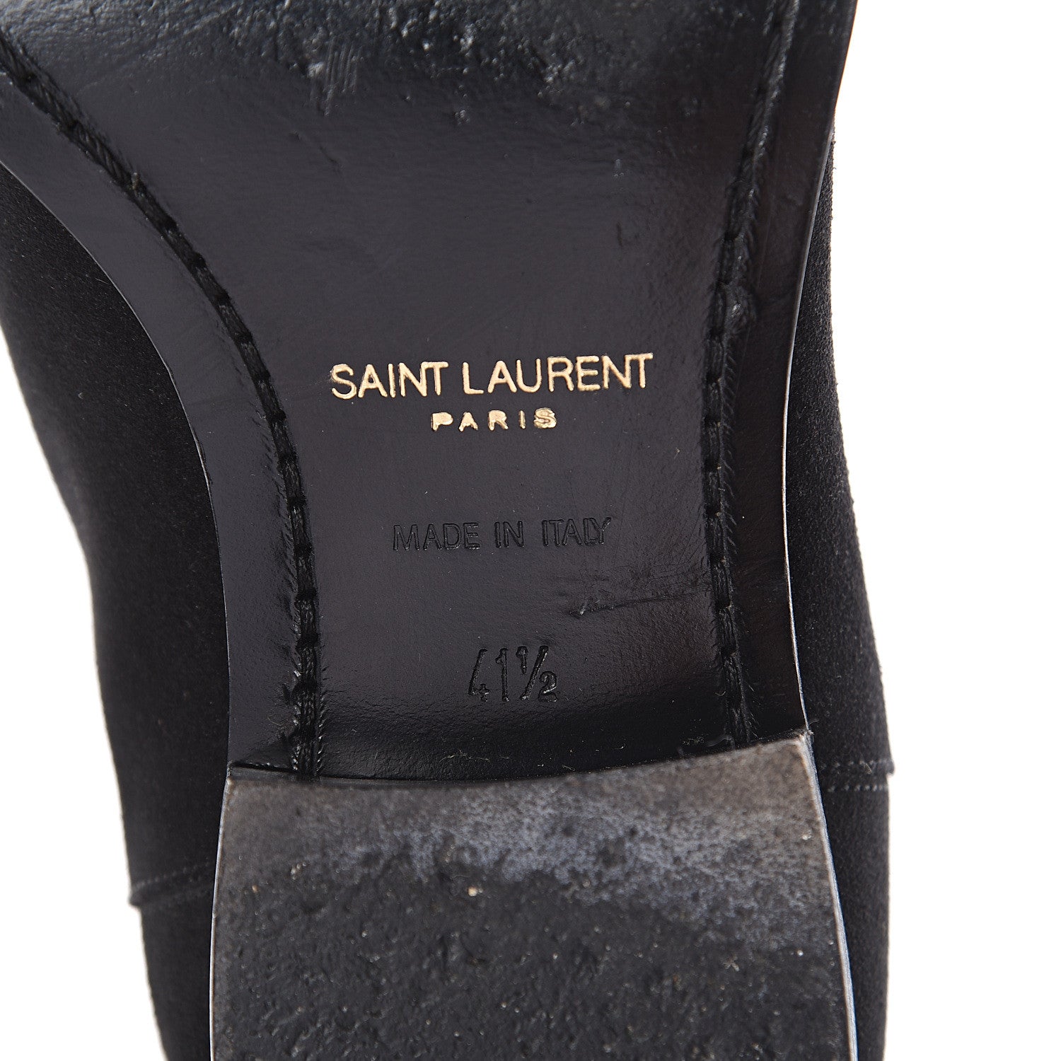 Saint Laurent Suede Mens Wyatt Chelsea Boots 41.5 Black 5 of 6
