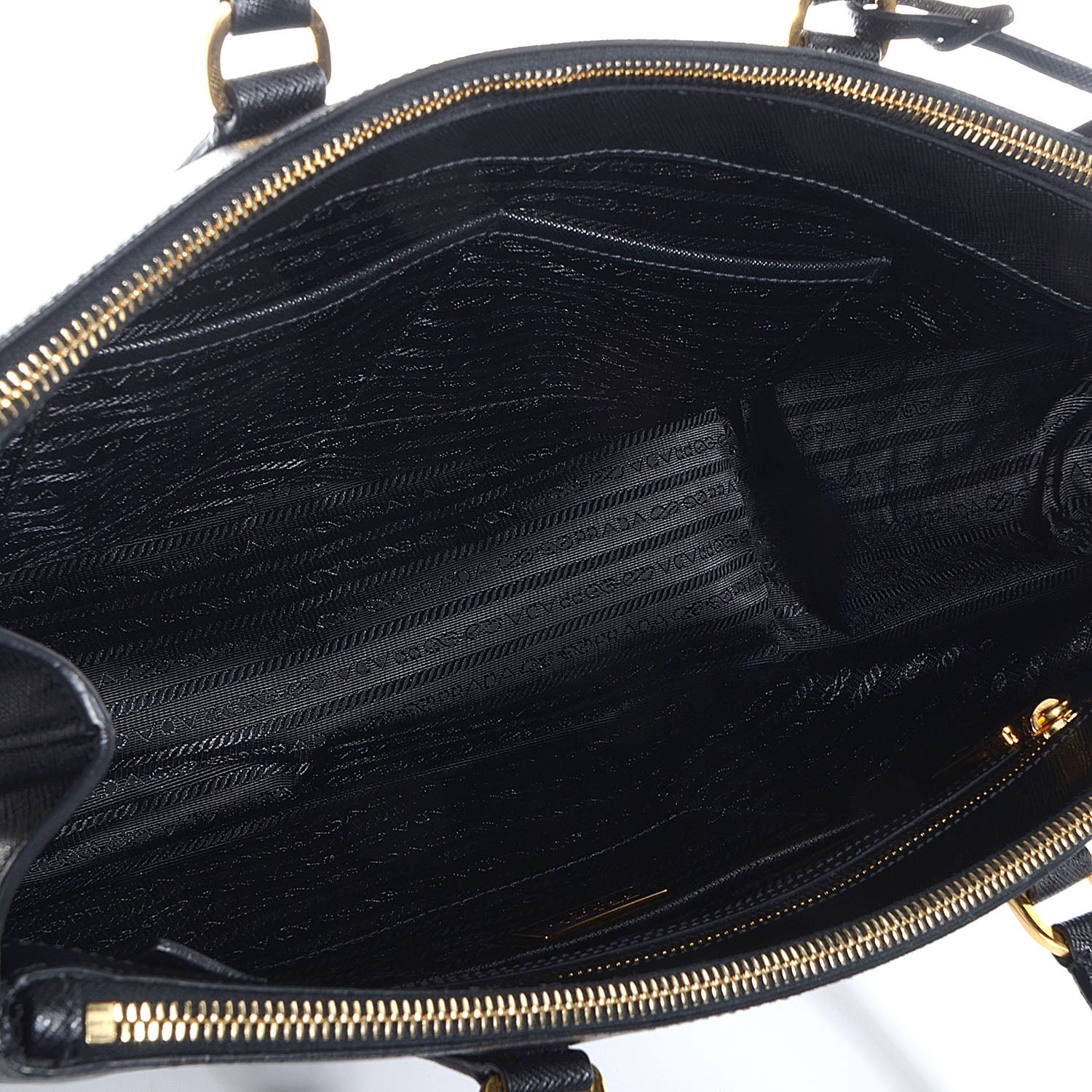 Prada Saffiano Lux Large Double Zip Tote Nero Black 7 of 12
