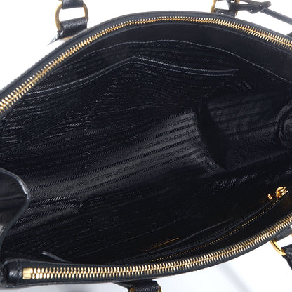 Prada Saffiano Lux Large Double Zip Tote Nero Black 7 of 12