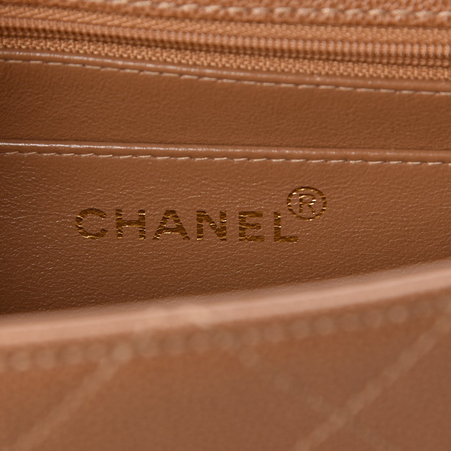 Calfskin Stitched Mademoiselle Flap Brown