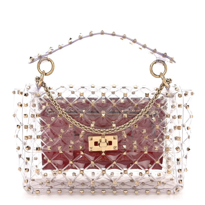 Valentino Garavani PVC Medium Rockstud Spike Shoulder Bag 1 of 12