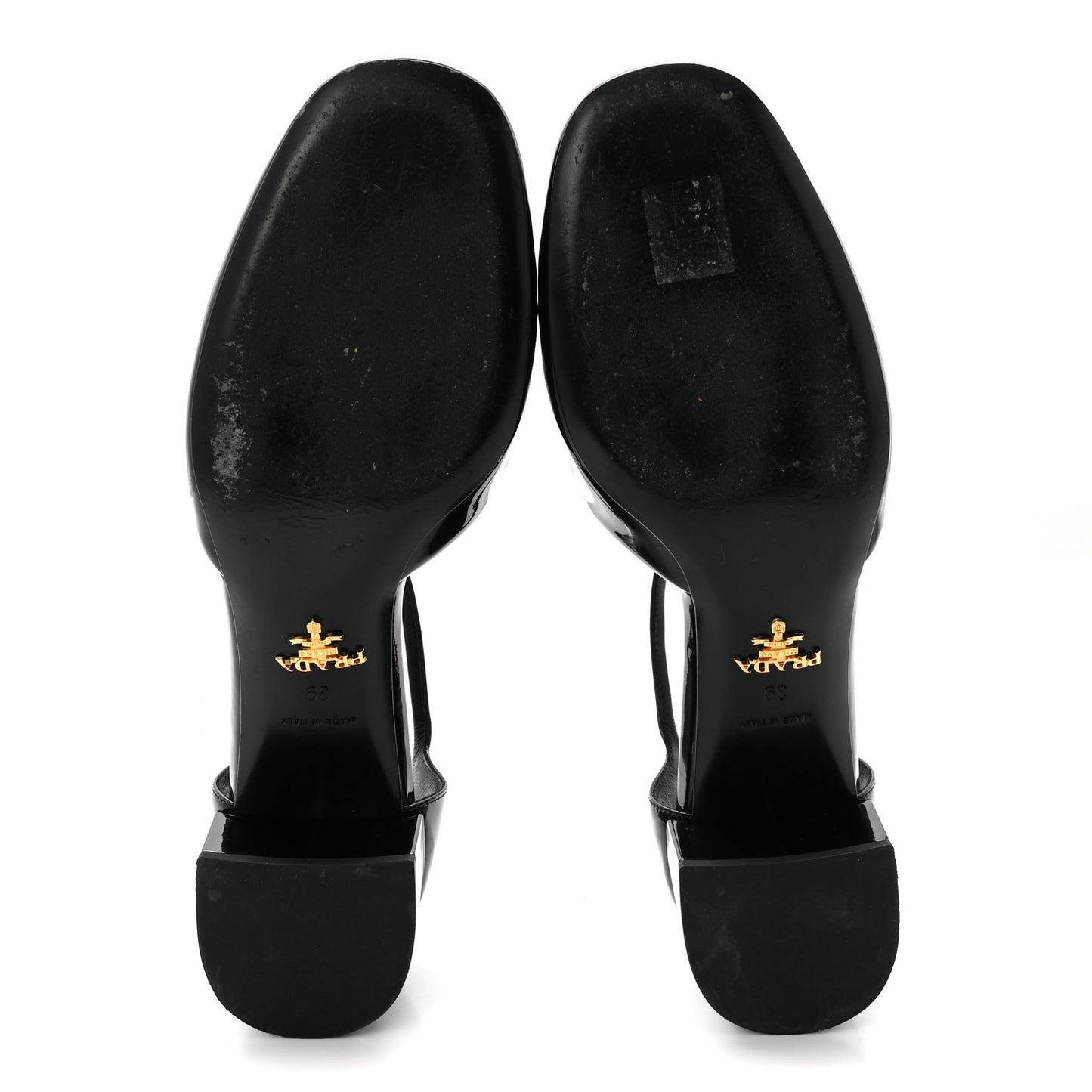 Vernice Triangle Round Toe 35mm Pumps 39 Black
