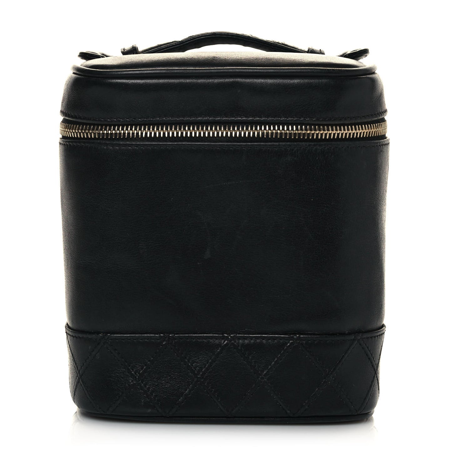 Calfskin Cosmetic Vanity Bag Black
