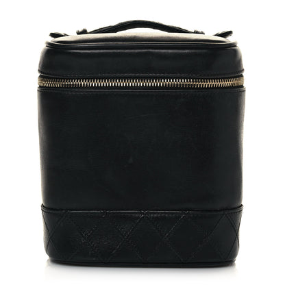 Chanel Calfskin Cosmetic Vanity Bag Black 1 of 19
