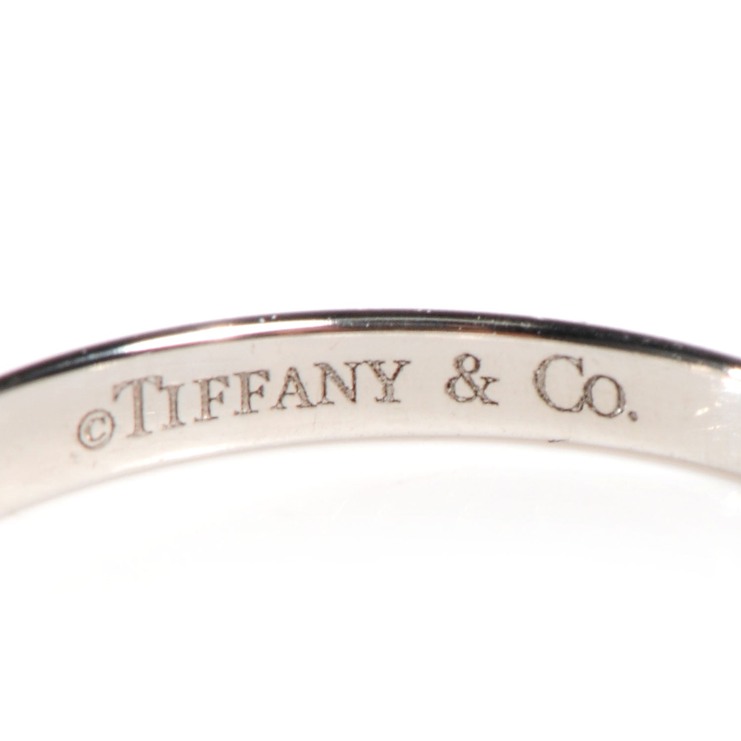 Tiffany Platinum Diamond 2mm Wedding Band Ring 4.5 4 of 6