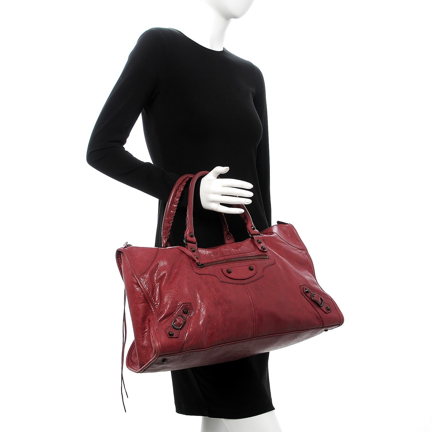 Balenciaga Agneau Classic Hardware Work Cassis 2 of 11
