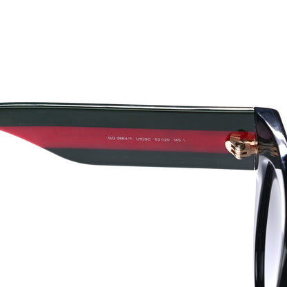 Gucci Acetate Oversized Rectangle Frame Web Sunglasses GG3864/S Black 6 of 7