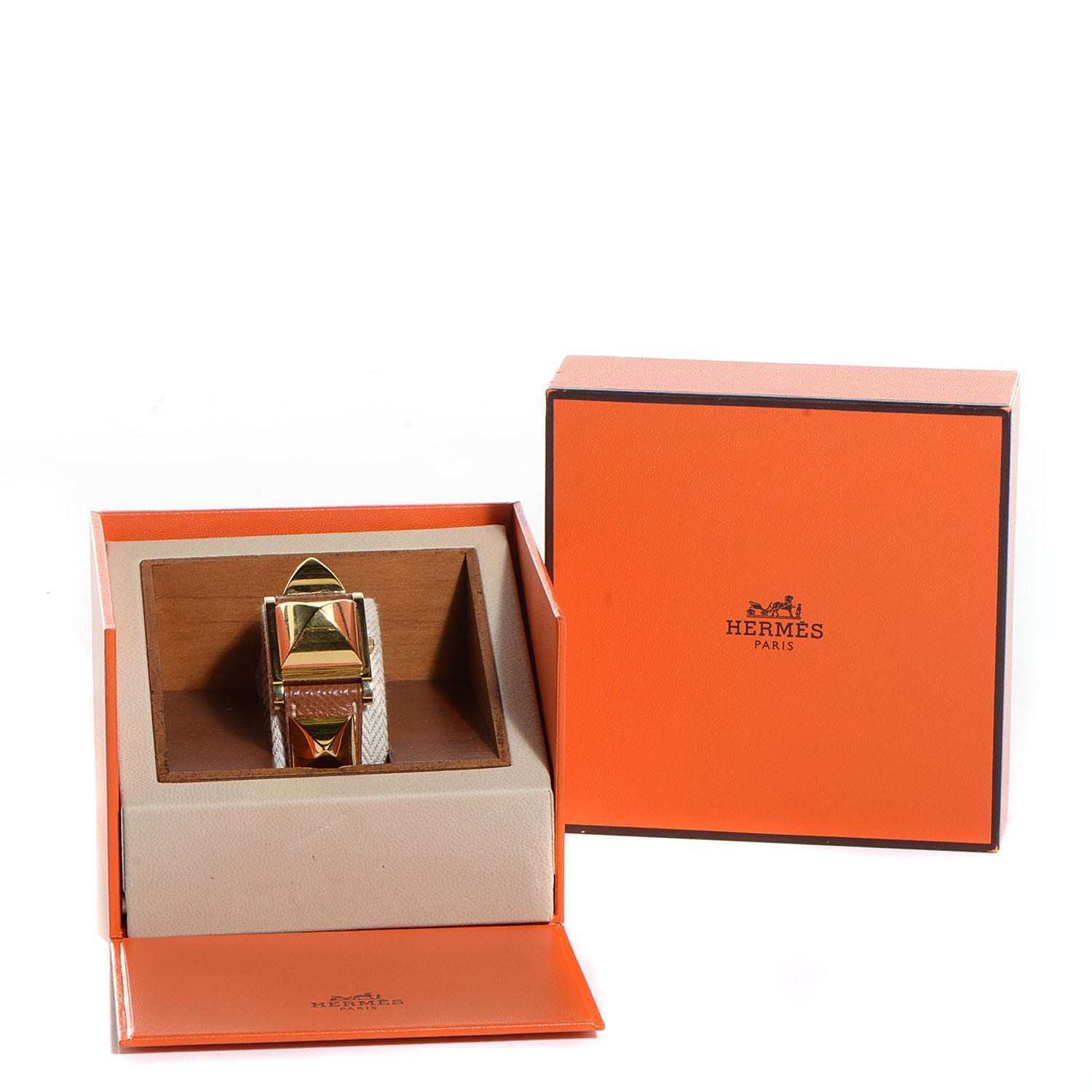 Hermes Stainless Steel Courchevel 23mm Medor Quartz Watch Gold 9 of 9