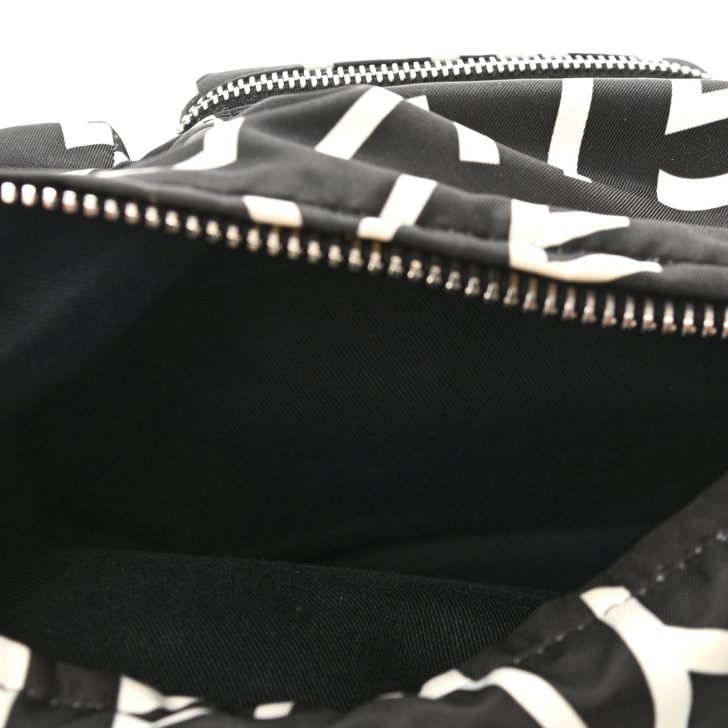 Nylon Allover Logo Belt Bag Black
