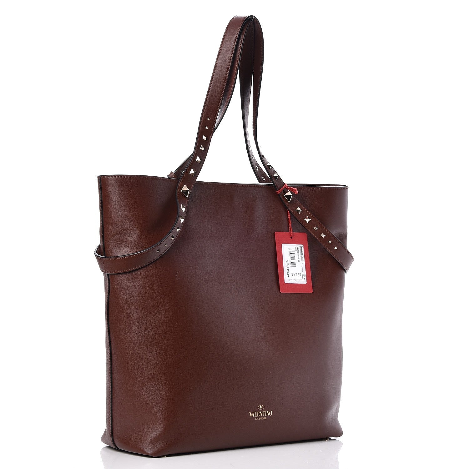 Valentino Garavani Vitello Lovestud Tote Light Brown 3 of 9