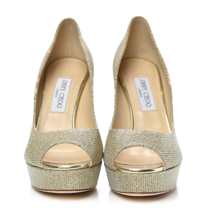 Jimmy Choo Lame Glitter Dahlia Pumps 40 Gold 2 of 9