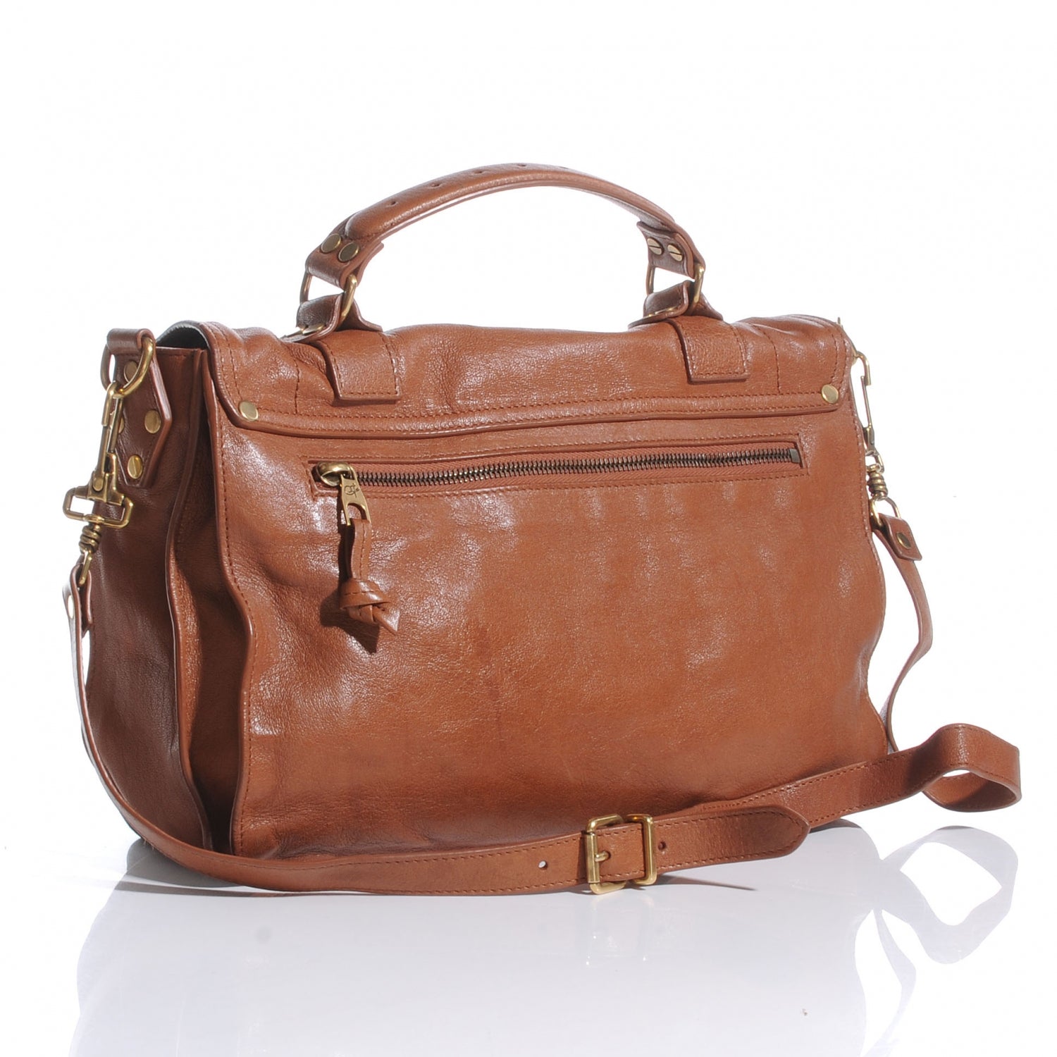 Proenza Schouler Lambskin PS1 Medium Satchel Saddle 3 of 8