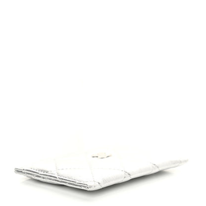 Chanel Metallic Lambskin Quilted Card Holder Silver 4 of 8